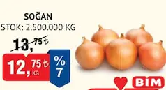 SOĞAN KG fiyat ve kampanya bilgisi